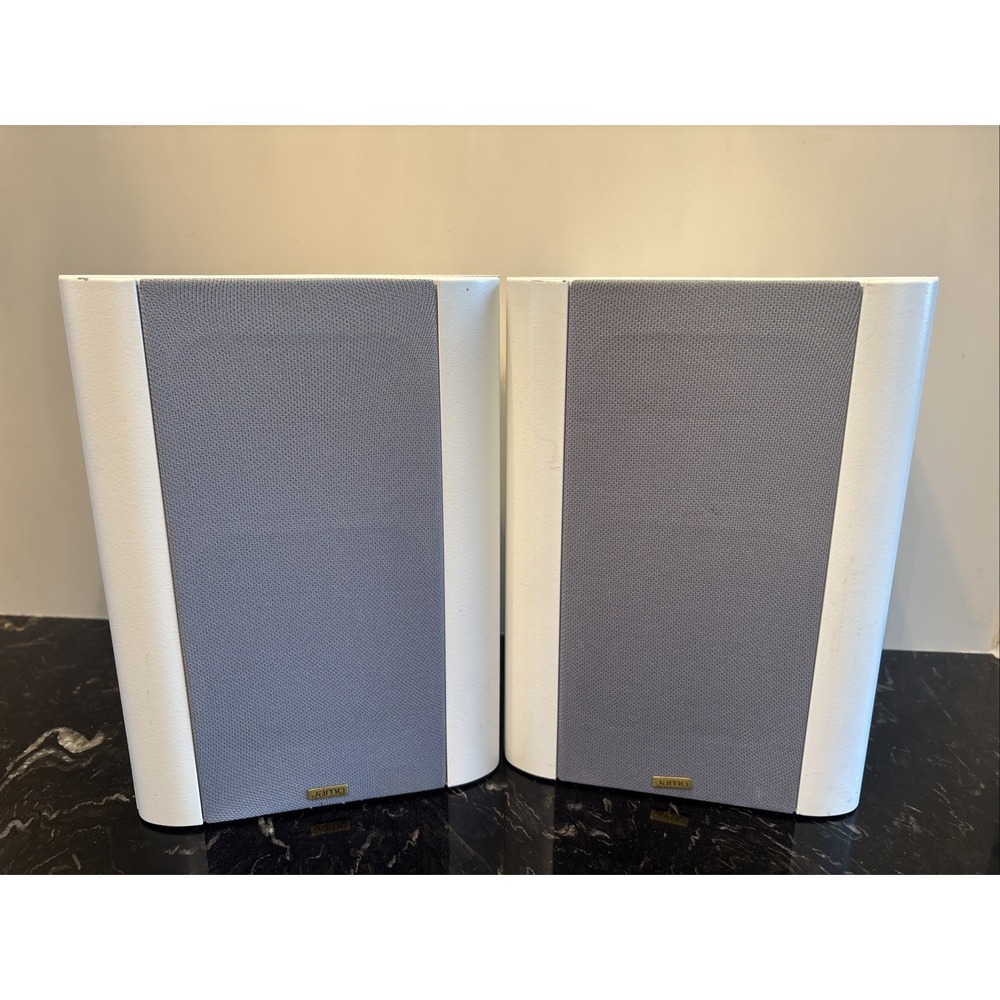 JAMO SAT 500 VINTAGE WHITE BOOKSHELF SATELLITE SPEAKERS DENMARK- SET OF 2